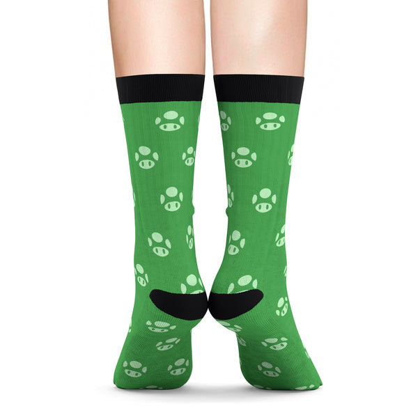 1UP Mushroom Super Mario Socks