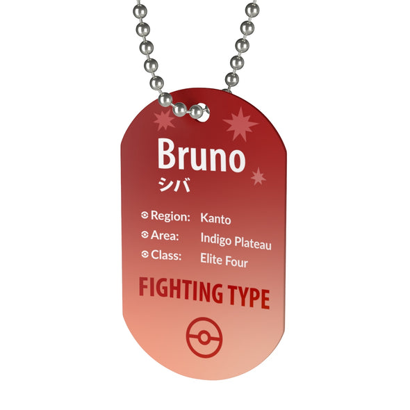 Bruno Gym Leader Pokemon Necklace