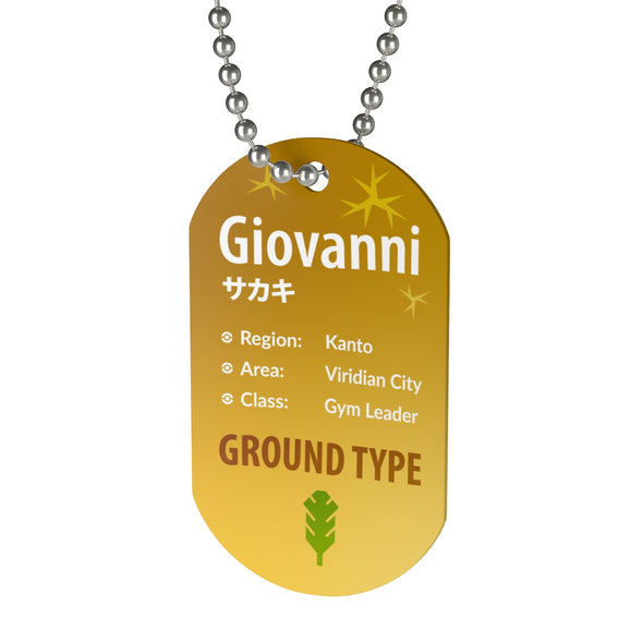 Giovanni Gym Leader Pokemon Necklace