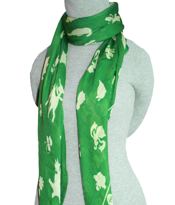 Pokemon Green Grass Type Pokemon Scarf Accessory