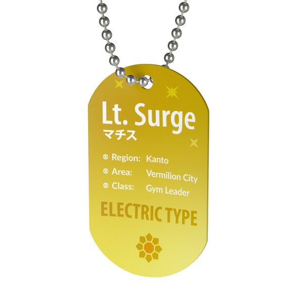 Lt Surge Gym Leader Pokemon Necklace