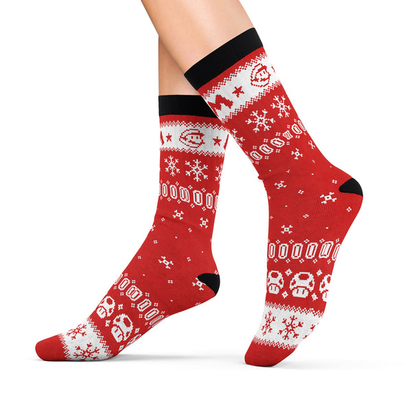 Mario Christmas Socks Cushion Socks