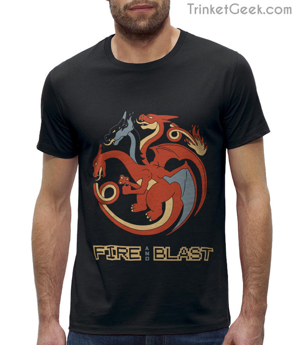 ThroneMonsters Pokemon Game of Thrones House Targaryen Charizard T-Shirt