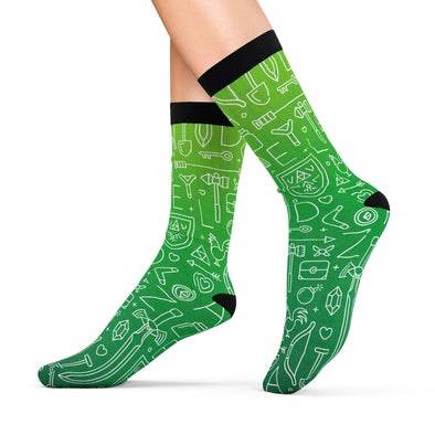 Zelda pattern socks